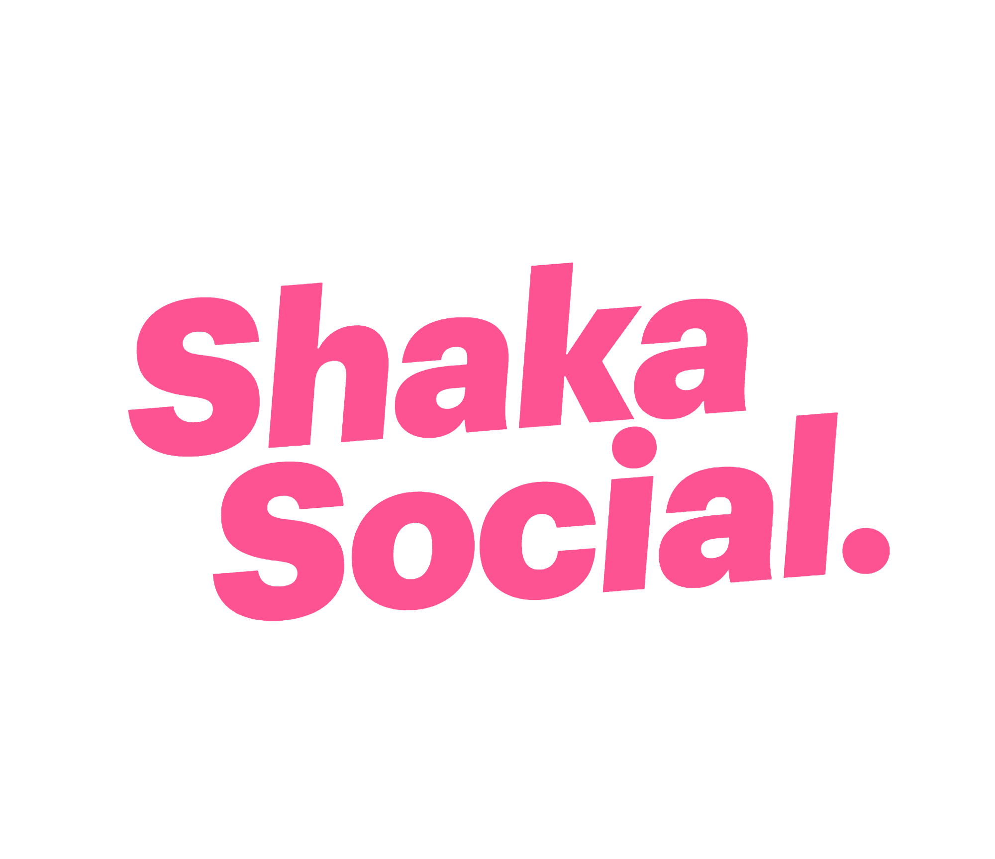 Shaka Social logo in pink – creative social media and content agency based in Scotland